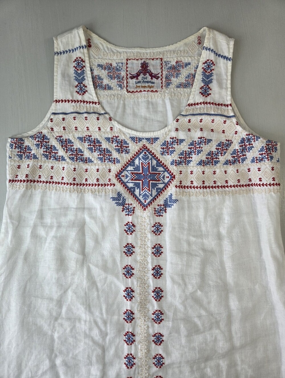Johnny Was Linen Embroidered Dress - Picture 3 of 11